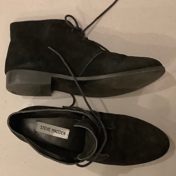 Steve Madden Black Suede Desert Boot Size 9-1/2M - Picture 10 of 11